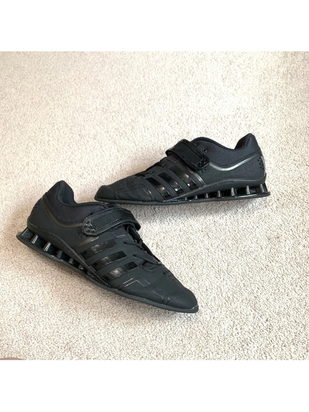 Adidas Adipower Weightlifting Shoes Mens 16 Black Training BA7923 Torsion System